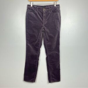 Talbots Gray Velveteen Straight Leg Cotton Blend Pants, Size 6P.